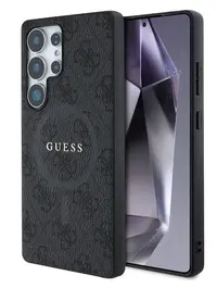 Husă Guess - Leather, Galaxy S25 Ultra, MagSafe, negru