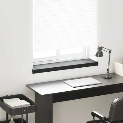 vidaXL Prag de fereastră Negru cu fibră de lemn 80 x 20 x 4,5 cm PVC