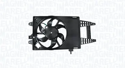 Ventilator radiator (cu carcasa) potrivit FIAT IDEA, PUNTO, PUNTO HATCHBACK; LANCIA YPSILON 1.2 1.2CNG 1.4 09.99