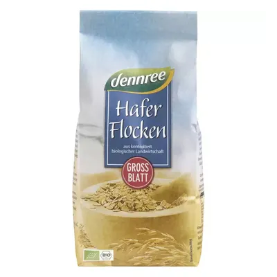 Fulgi mari de ovaz Eco, 500g, Dennree