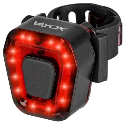 Lampa pentru bicicleta fata/spate, lumina rosie, cu baterie incorporata