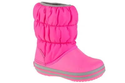 Cizme copii Crocs Winter Puff, Roz