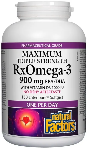 RX Omega-3 with Vitamin D3, 150 capsule, Natural Factors