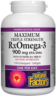 RX Omega-3 with Vitamin D3, 150 capsule, Natural Factors