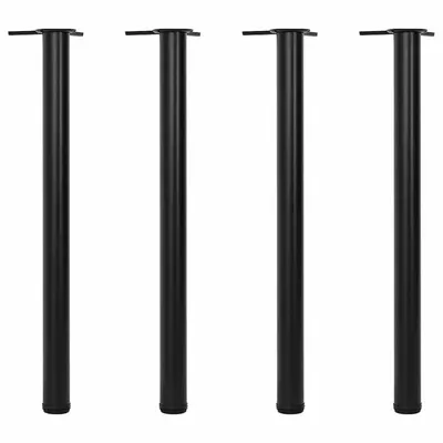Picioare de masă reglabile pe înălțime, 870 mm, negru, 4 buc.