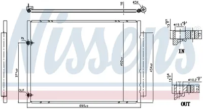 Radiator aer conditionat AC cu uscator potrivit TOYOTA SIENNA 3.3 3.5 12.04-12.10