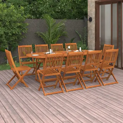 Gossi set mobilier de gradina 11 piese 220x90x75cm, lemn masiv acacia