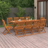 Gossi set mobilier de gradina 11 piese 220x90x75cm, lemn masiv acacia