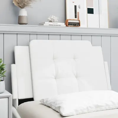 vidaXL Pernă pentru tăblie pat, Zadar, alb, 80 cm, piele artificială