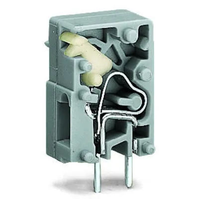 Stackable PCB terminal block; push-button; 2.5 mm²; Pin spacing 7.5 mm; 1-pole; CAGE CLAMP®; 2,50 mm²; gray