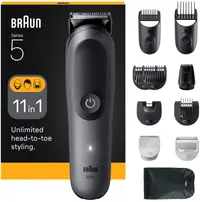 Trimmer pentru față/păr/corp Braun - AIO5560, MS/Grey