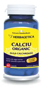 Calciu Organic, 60 capsule, Herbagetica