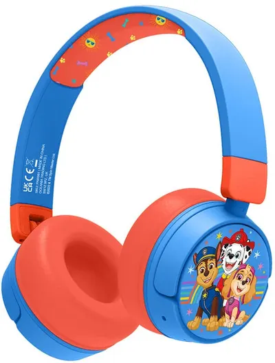 Căști pentru copii OTL Technologies - Paw Patrol, wireless, albastre/portocaliu