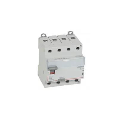 Intrerupator diferential RCD DX³-ID - 4P 400 V~ Nul pe partea dreapta - 63 A-300 mA selective - tip A