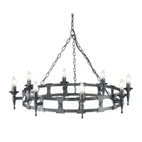 Corp de iluminat suspendat, lustra Saxon 8 Light Chandelier – Black/Silver