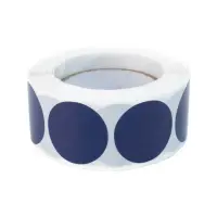 Rolă 500 stickere blank rotunde 2.5cm - albastru - Default Title