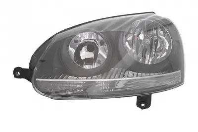 Far stanga (2 H7, reglaj electric, cu motoras, fundal negru argintiu) VW GOLF, JETTA 2003-2010