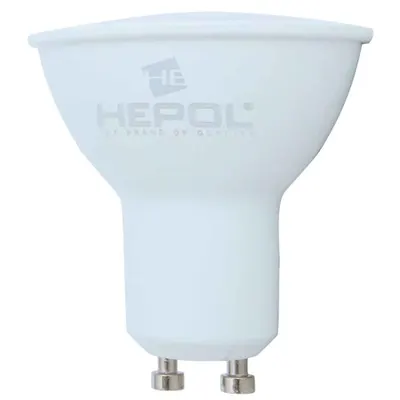 Bec LED HEPOL, forma spot, GU10, 8W, 25000 ore, 3000K