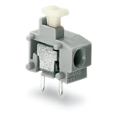 Stackable PCB terminal block; push-button; 1.5 mm²; Pin spacing 7.5/7.62 mm; 1-pole; suitable for Ex-i applications; Push-in CAGE CLAMP®; 1,50 mm²; blue
