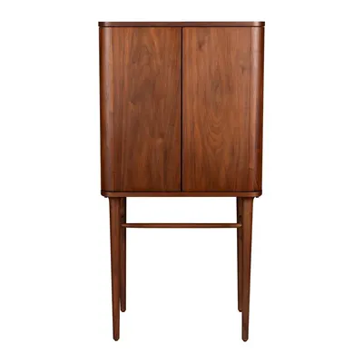 Dulap maro cu aspect de lemn de nuc cu ușă glisantă 62x125x45 cm Morrison – Dutchbone