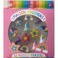 Radiere tip puzzle - Unicorni magici (Set of 12)
