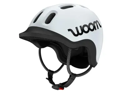 Cască copii WOOM Ready — S (50–53 cm), Gri‑Alb.