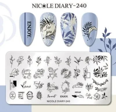 Matrita metalica stampila unghii Nicole Diary 240