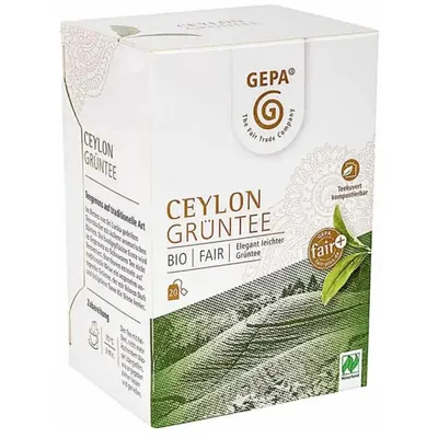 Ceai Verde Bio Ceylon, 20 Plicuri x 2 g, 40 g, Gepa