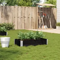 Gossi jardiniera de gradina, negru, 100x50 cm, lemn masiv pin