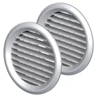 VENTS Set 2 grile usa diam 50mm,ABS, cu plasa, gri