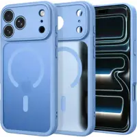 Husa MagSafe pentru Apple iPhone 18 Pro / 17 Pro, Tech-Protect, BasicMag, Albastra Mata
