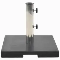 Gossi suport umbrela de soare, negru, granit, 20 kg, patrat