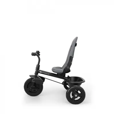 Tricicleta pentru copii KinderKraft Aston 2 Plus Grey, rotatie 360, maner reglabil, greutate admisa 25 kg