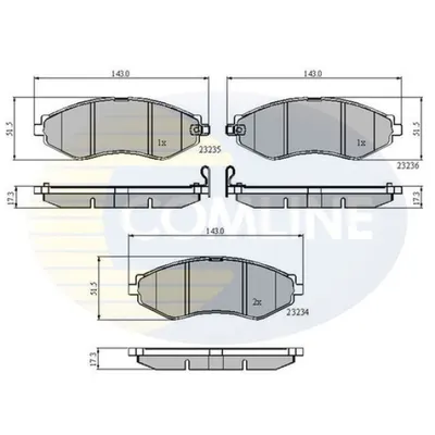 Set placute frana, frana disc COMLINE CBP31188