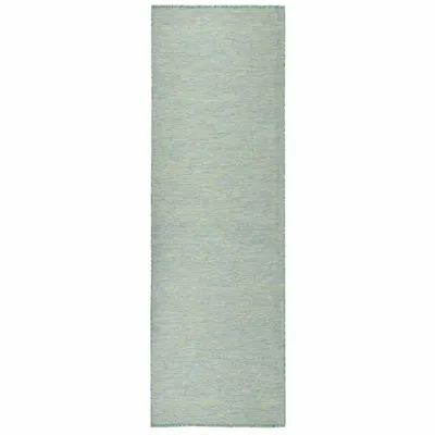 vidaXL Covor de exterior, turcoaz, 80x250 cm, țesătură plată