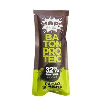 Baton raw vegan cacao si menta PROTEIC 32% 45g, Hap! de la Vlad