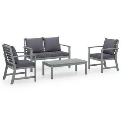 Gossi set mobilier de gradina cu perne, 4 piese, lemn masiv de acacia