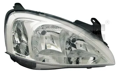 Far stanga potrivit OPEL COMBO, CORSA 2000-2010 - (H7, reglaj electric, fundal cromat)