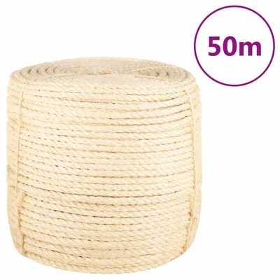 vidaXL Frânghie, 50 m, sisal 100%, 8 mm