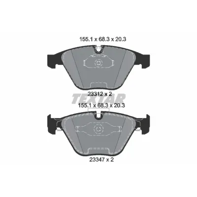Set placute frana, frana disc TEXTAR 2331207