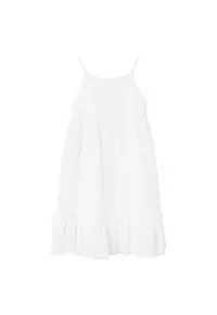 Rochie de vara fete 13227423 - Bumbac - Alb - Alb