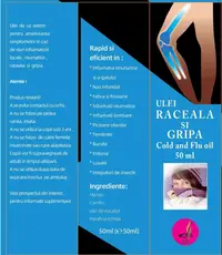 Ulei antireumatic Raceala si Gripa, 50ml, Naturalia Diet