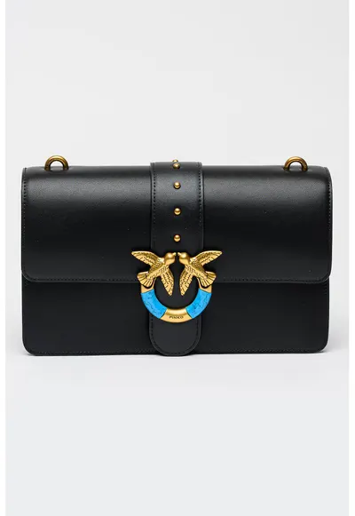 Geanta crossbody din piele Love One - Negru