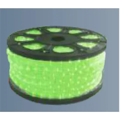 Tub Luminos 2 Canale Transparent cu Leduri Verzi