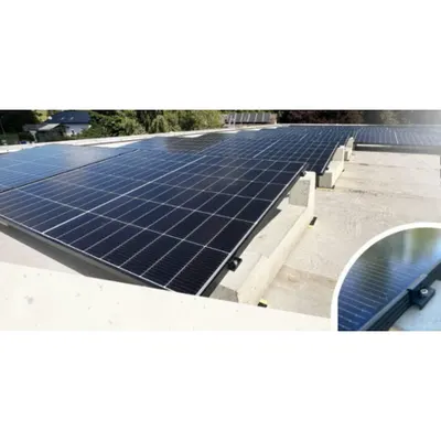 Pachet structura ballast din beton pentru montaj 14 panouri fotovoltaice dispuse pe doua randuri de cate 7