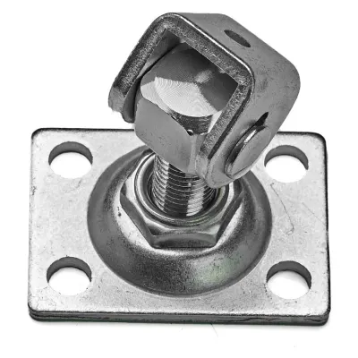 Balama poarta, galvanizata, filet M16, 75x55 mm, lugime reglabila 40-60 mm