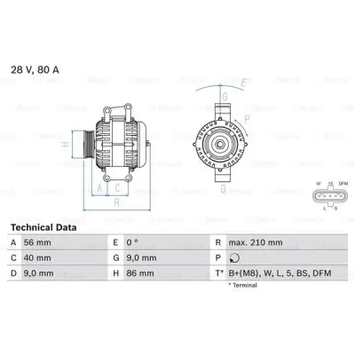 Generator/alternator BOSCH 0 986 049 320
