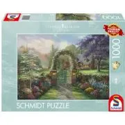 Puzzle 1000 piese, Thomas Kinkade- Hummingbird Cottage, Schmidt