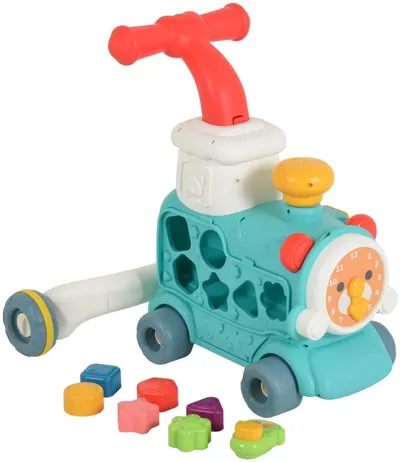 Jucărie de mers 3 în 1 Moni Toys - Happy Train, mentă