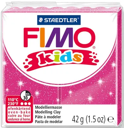 Lut polimeric Staedtler Fimo Kids - culoare roz stralucitor